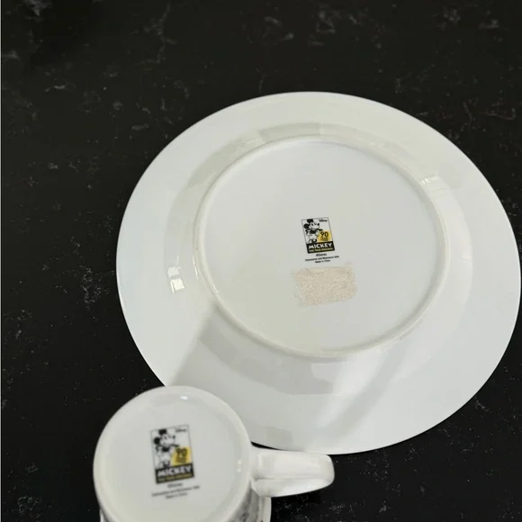 Disney Mickey Mouse Sketch Dinnerware Set - Black and White - Picture 3 of 4